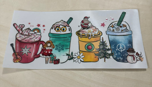 Colorful Christmas Cups