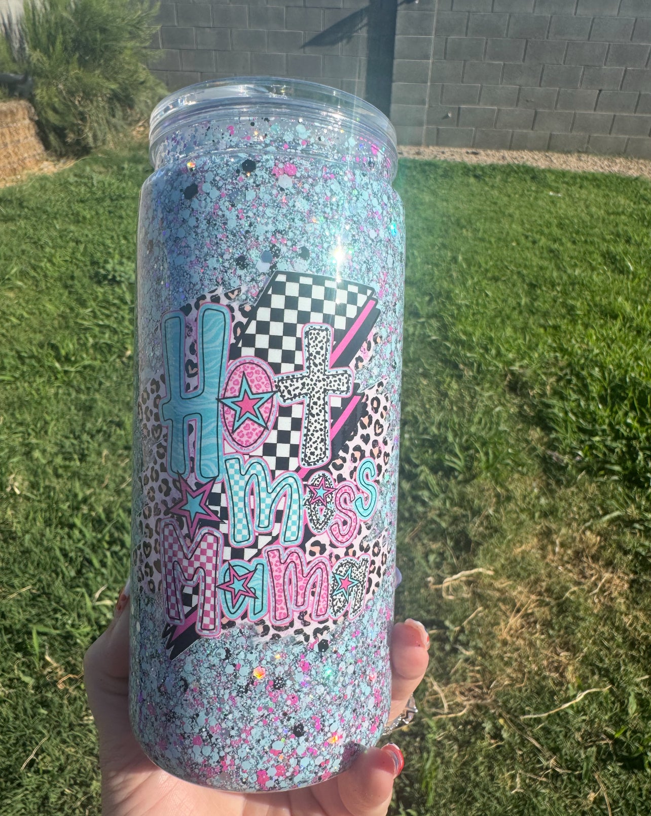 Hot Mess Mama Snowglobe Cup