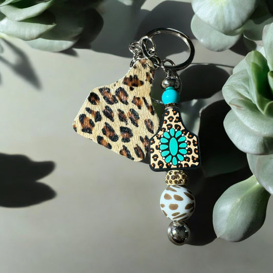 Turquoise Leopard Print