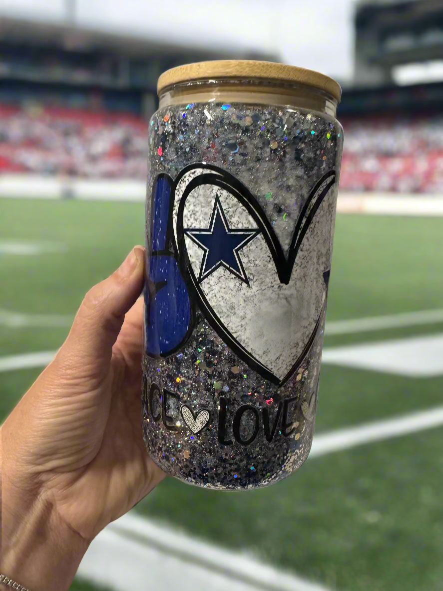 #4 Glass Cup- Dallas Cowboys Love