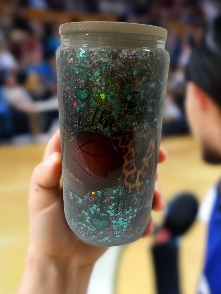 #15 Glass Cup- Love of Basketball
